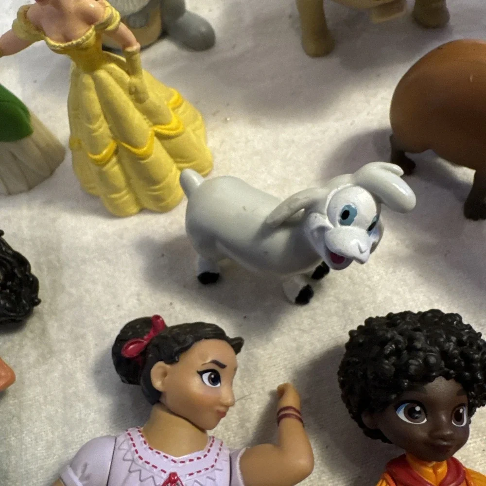 Disney Lot 13 Plastic Figures Cake Toppers Princess Encanto Puppy Dog Pals Pets